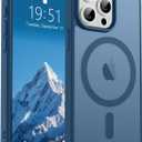 SUPFINE Magnetic for iPhone 15 Pro Case (Compatible with MagSafe) (Military Grade Drop Protection) Slim Translucent Matte Shockproof with Anti-Fingerprint Phone Case,Deep Blue