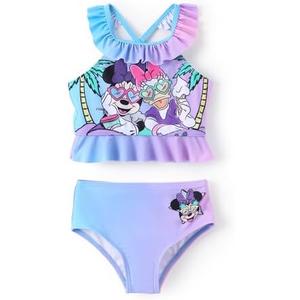Disney Princess Toddler Girls Two Piece Tankini Top and Bow Tie Bikini Bottom Beach Swimwear Set, 5-6Y