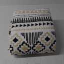 BEDIFANY Boho Quilt Bedding Set, 3 Pieces Stripe Queen Bedspread Lightweight Boho Queen Quilt, All-Season Bed Spread Coverlet Set for Bed Decoration (Queen (90 * 98 in), Sound Waves Black & Beige)