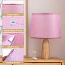PATIKIL Lamp shades for Table Lamps Set of 2, 11.4" Top x 12.6" Bottom x 9.8" High Drum Lamp shades for Floor Lamps Medium Linen Lampshade Easy Assembly for Lamp Replacement, Pink