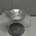 1L/35oz Glass Bacon Grease Container with Strainer, Cooking Oil Storage Can with Fine Mesh Filter and Scale, Lid and Easy-Grip Handle,Fat Separator for Storing Fats, Frying Oil and Cooking Grease