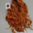 FESHFEN Long Auburn Wigs for Women, 22 inch Middle Parting Synthetic Wavy Wig for Daily Use Party Costume, Auburn