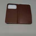 DuckSky Compatible with iPhone 17 Pro 6.3" Genuine Leather Wallet caseRFID Blocking4 Credit Card HolderReal Leather Flip Phone case Cover Women Men for Apple 17 Pro case Brown