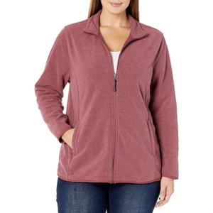 Amazon Essentials Women's Full-Zip Polar Fleece Jacket - Discontinued Colors (X-Large, Burgundy Heather)