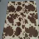 Brown Animal Print Table Runner Cotton Linen 72 Inch Holiday Dresser Scarves, Vintage Wild Animals Skin Texture Tablerunner for Kitchen Coffee Dining Bedroom Living Room Dinner Scarf Décor 13''x72''