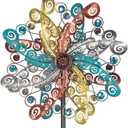 DREAMSOUL Metal Wind Spinners Outdoor, Wind Spinners for Yard and Garden with 5 Stable Stake, Double Kinetic Wind Spinner for Patio, Lawn & Garden Decor 63 * 13 Inches