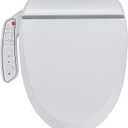 ZMJH ZMA102 Bidet Toilet Seat, Elongated Smart Unlimited Warm Water, Vortex Wash, Electronic Heated, Warm Air Dryer, Rear and Front Wash, LED Light, Need Electricity, White, (Elongated)