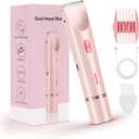 Dermave Bikini Shaver,Bikini Trimmer for Women,2 in 1 Dual Head Waterproof & Painless Electric Razors for Pubic Hair(Pink)