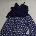 NIeyook Plus Size Swimsuits for Women Two Piece Tankini with Skirt 2025 Tummy Control Bathing Suit V Neck Swimwear (Blue Star, 18W)