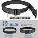 Battle Molle Belt Military Grade, Newly Upgrade Quick Release Buckle 2.0" Tactical Belt, Law Enforcement Duty Belts (Black, M)