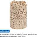 MECCANIXITY 4 Inch Wide 3 Yard Lace Ribbon Floral Pattern Khaki Lace Trim Ribbon for Sewing Making DIY Crafts Gift Wrapping Wedding Decor