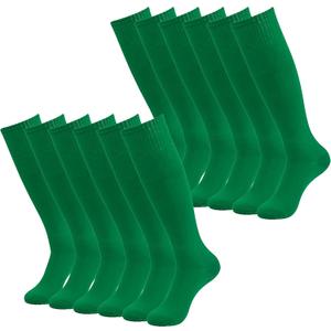 Knee High Soccer Softball Football Baseball Long Tube Outdoor Team Sports Socks for Men Women (One Size, 12 Green)