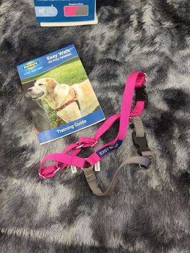 PETSAFE PET SAFE EASY WALK NO PULL HARNESS~ SMALL- RASPBERRY/GRAY