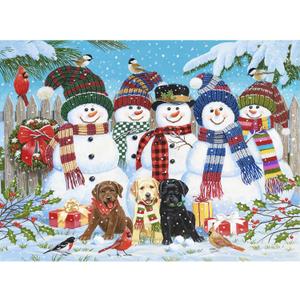 Jigsaw Puzzles for Adults 1000 Pieces- Christmas Winter Snowman Frosty Friends, Jigsaw Puzzles 1000 Pieces Interlock Perfectly Letter on Back with 1:1 Poster (27.6"x 19.7")