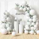 HOUSE OF PARTY White Balloons | Balloons for Balloon Arch, 5/12/18 Inch | Globos for Birthday, Wedding, Halloween, Christmas and Easter Decorations
