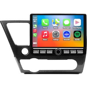QLED Radio for Honda Civic Upgrade for 2013 2014 2015 Models,Carbon Fiber Style,Touch Screen Stereo Replacement,Wireless carplay Android auto,4G Network,Free Camera