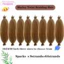 Marley Hair 16 Inch Springy Afro Twist Hair 8 Packs Marley Twist Braiding Hair, Wrapping Hair for Soft Locs Synthetic Crochet Braids Hair Extension for Black Women(16Inch, 27#)