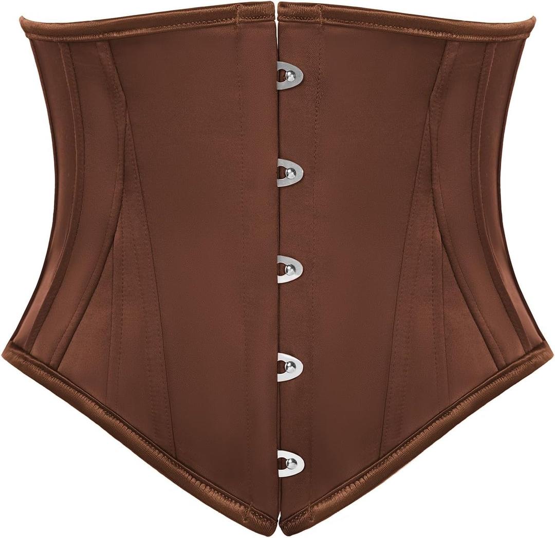Scarlet Darkness Corset Belt for Women Underbust Satin Waist Training Cincher Corset, Size 8