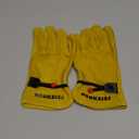 Kids Work Gloves Age 2-14, Extra Soft Deerskin Suede, Durable, Flexible Toddler Youth Genuine Leather Gloves for Kids Yard Work, Working, Gardening (XL, Yellow, 12-14 Years Old)