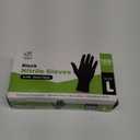 Comfy Package Black Nitrile HEAVY DUTY 6 Mil. Chemical Resistance, Latex & Powder Free, Textured Fingertips Disposable Gloves
Size:L