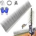 Bird Spikes, Outdoor Squirrel Spikes, Squirrel Baffles for Bird Feeder Poles, Avoid Climbing Garden Fences and Fruit Trees. (80 inches)