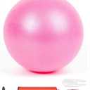 sailupxinyuan Mini Pilates 6 inch Exercise Ball for Yoga,Small Pilates Core Training and Physical Therapy, Improves Balance Home & Gym & Office with Pump(Pink)