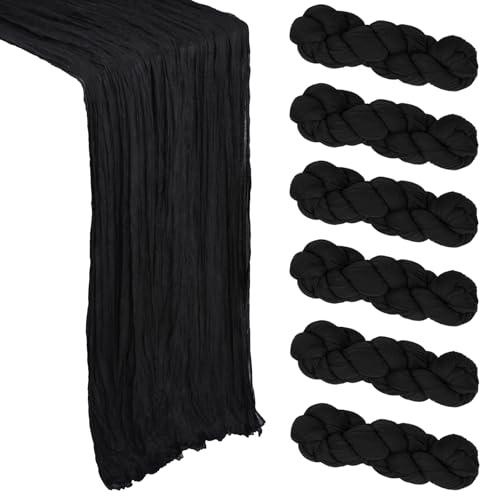7 Pack Black Halloween Table Runner Cheesecloth 10Ft Gauze Cheese Cloth Table Runner 35x120 Inch Boho Sheer Rustic Fabric for Party Decor Baby Shower Wedding Holiday Home Decorations 7 Pack Black Halloween Table Runner Cheesecloth 10Ft Gauze Cheese Cloth Table Runner 35x120 Inch Boho Sheer Rustic Fabric for Party Decor Baby Shower Wedding Holiday Home Decorations