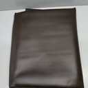 Majestic Giftware PVC Faux Leather Rectangle Tablecloths | (TCE30-54108) Dark Brown Linear Waterproof & Spill Proof Dining Table Cover | Decorative Washable Tablecloth for Home, Kitchen (54X108)