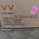 YOPTO 127\" L-Shaped Sectional Couch with Movable Ottoman & 6 Throw Pillows,7 Seat Chenille Upholstered Sofa W/2 Cup Holder,USB Port & Hidden Storage Box,DIY Combination,for Living Room,Apartment,Beige