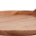 Mud Pie Wood Braided Handle Tray; 18" Dia