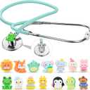 TrelaCo 16 Pcs Stethoscope Real Working Cartoon Animal Charms Role Play Doctors Nurses Party Accessories