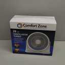 Comfort Zone 11-Inch High-Velocity Tabletop Air Circulator Fan – Quiet 3-Speed Personal Turbo Fan with 90° Adjustable Tilt & Carry Handle – Compact Desk Fan for Home, Office, or Bedroom – White