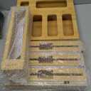 9 IN 1 Bamboo Foil and Plastic Wrap Organizer for Kitchen Drawer, Plastic Bag Organizer Organization and Storage, Food Storage Bag Organizer with Labels for Quart Gallon Snack Sandwich Bag (Natural)