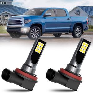 2pcs Tundra LED Fog Lights for 2014 2015 2016 2017 2018 2019 2020 2021 Toyota Tundra Super Bright 6000K White Fog LED Bulbs Package