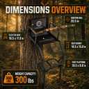 FUNHORUN Ladder Tree Stand for Deer Hunting, 15FT Treestand with Seat | Hunting Stand with Shooting Rail, Camouflage Fabric Armrest, 1 Person Heavy Duty Stand, Elevated Climbing Treestand Platform