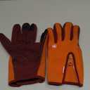 Winter Gloves Touch Screen Warm Gloves Cold Weather Windproof Cycling Driving Riding Bike Telefingers Thermal Gloves Non-Slip Silicone Gel Adjustable Full Finger Mittens (Large, Orange)