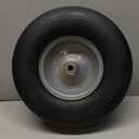 13x5.00-6 Flat Free Tire and Wheel, 13x5-6 Lawn Mower Tires, Zero Turn Front Tires, with 3/4" or 5/8" Bearings, 4"-6" Centered Hub, 13x500-6 Airless Solid Smooth Tire, 2 Pcs