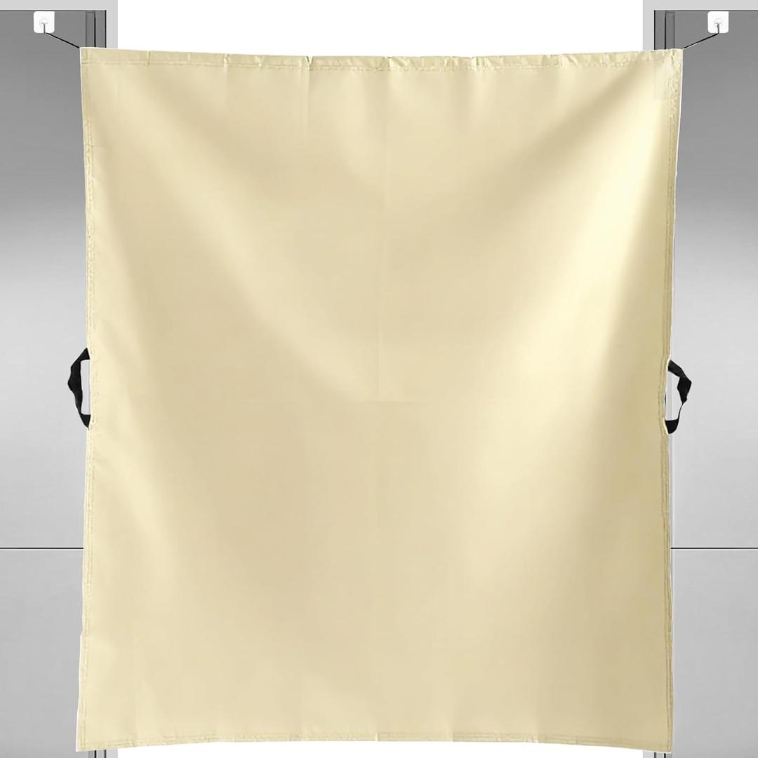 40" x 48" Cubicle Curtain for Office Privacy Curtains for Room Divider Door, Desk Shade for Cubicle to Block Ligh, Temporary Door for a Room Privacy, 1Pcs with 4 Hook, Beige