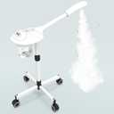 TASALON Professional Facial Steamer with Ozone, Vapor ozono Facial Steamer Professional for Clean Skin, Firm Pores, Esthetician Steamer for Home or Salon Use, Adjustable Height and Angle,White