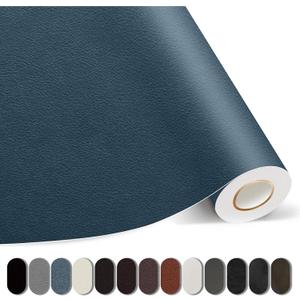 Leather Repair Patches, 17X79 Inch Self-Adhesive Leather Repair Tape, Stretch Vinyl Repair Kit for Couch Furniture Sofas Car Seats (Blue, 17X79 Inch)