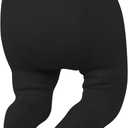 Zando Opaque Cotton Tights for Baby Girls, Infants & Toddlers, Cozy Winter Leggings with Cable Knit Design, Size 0-3M to 6-7T (Black)