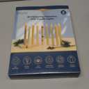 Flameless Taper Candles with 3D Wick, 9.6" Real Wax LED Candles with 2 Remote and Timer, 6 Pack Flickering Candlesticks Battery Operated, Classic Tall Taper Candle for Home, Wedding, Party, Ivory