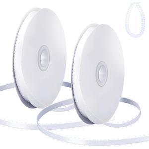 Lyrow Picot Edge Ribbon 3/8" Width x 100 Yards Picot Edge Satin Ribbon White Double Face Satin Ribbon DIY Ribbon for Wedding Leis Crafts Gift Wrapping School Supply Teacher Gifts