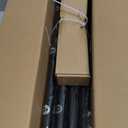 Double Curtain Rod, 1 Inch Black Long Dual Curtain Rods for Windows 66 to 120 Inch, Decorative Adjustable Heavy Duty Telescopic Spliced Window Treatment Rods for Bedroom Living Room Farmhouse