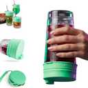 Drink Cover for Alcohol Protection, Anti Drug Cup Protector, Silicone Drink Cover with Flip-Top Closure, Fits All Cup Sizes, Leak-Proof Lid with Ergonomic Sip Design, Green