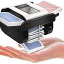KPAW Automatic Card Shuffler Machine - 1-2 Decks Low Noise Shuffler, Rechargeable & Portable, One Press Shuffling, Automatic Card Shuffler for Texas Hold'em, Skip-Bo, Poker, UNO, Phase 10