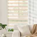 Zebra Roller Shades, Zebra Blinds for Window, Window Blinds for Indoor, Light Control Light Filtering for Day and Night, 29''W X 72''H, Cream