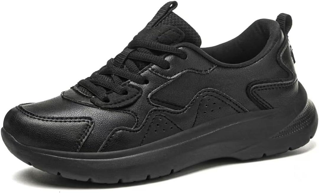 Non Slip Work Shoes Women Food Service-Lightweight and Comfortable Suitable for Restaurants and Crew Work (7.5, Black)