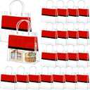 Abbylike 24 Pcs Cartoon Animation Clear PVC Gift Bag with Handles Party Favor Candy Gift Treat Bags for Sports Theme Party Decorations Game Celebration Supplies Birthday Decorations