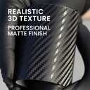 RockRose 3D Matte 3D Black Carbon Fiber Vinyl Wrap, Anti-Wrinkle, Air Release Automotive Bubble Wrap, Self Adhesive Car Vinyl Sticker DIY Decals 5FT x 4FT